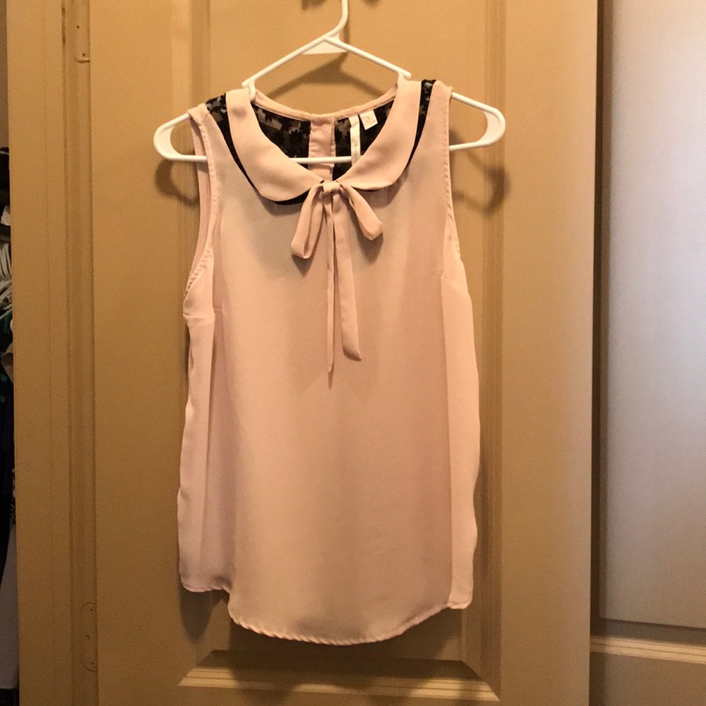 Tie Collar Pink Top
